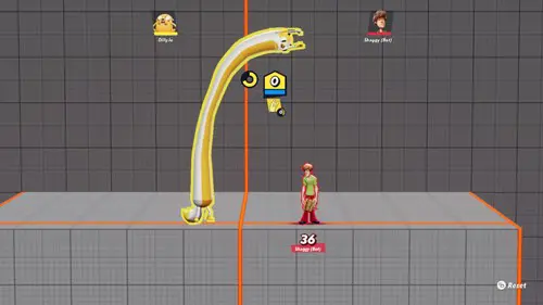 Jake (as Cake) uses up-special in MultiVersus.