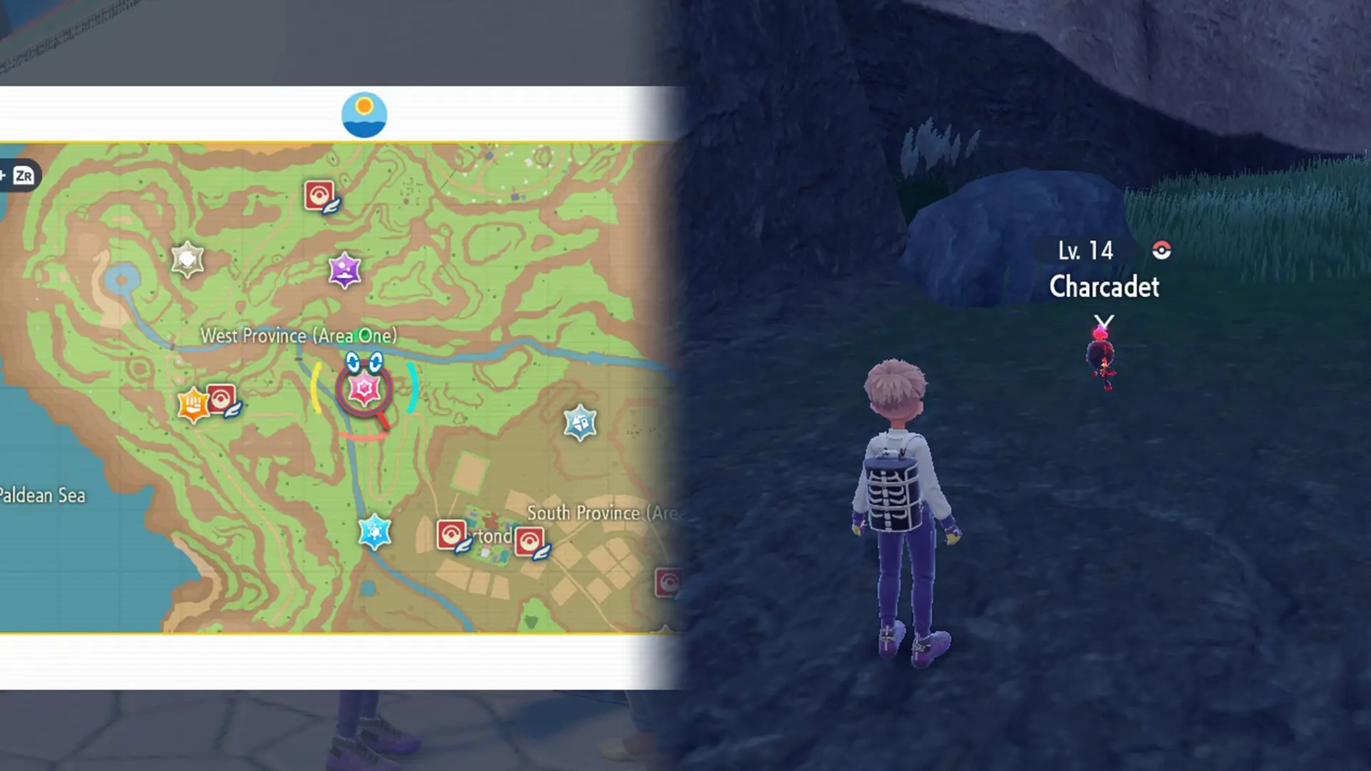 A Charcadet location to catch one in Pokemon Scarlet & Violet