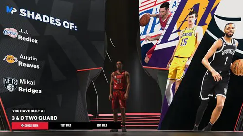 NBA 2K24 Shooting Guard stats page