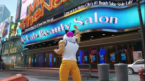 The Beauty Salon in Street Fighter 6 from the outside, where you can customise your avatar appearance