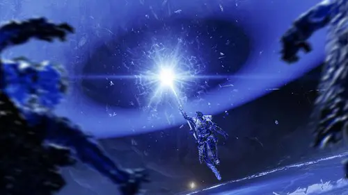 Destiny 2 Warlock Guardian Wielding Stasis