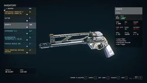 the Deadeye weapon in Starfield