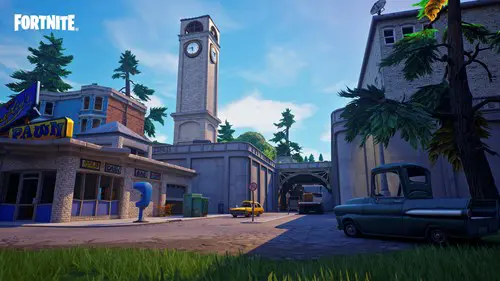 Tilted Towers on the OG Fortnite map