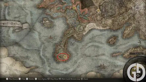 Map showing the Fissure in Elden Ring Shadow of the Erdtree