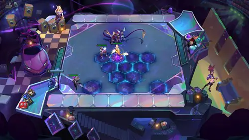 A K/DA board in TFT Remix Rumble.