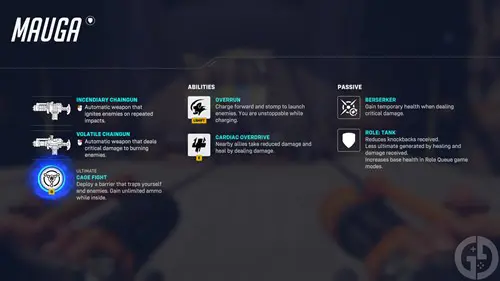 Mauga abilities in Overwatch 2