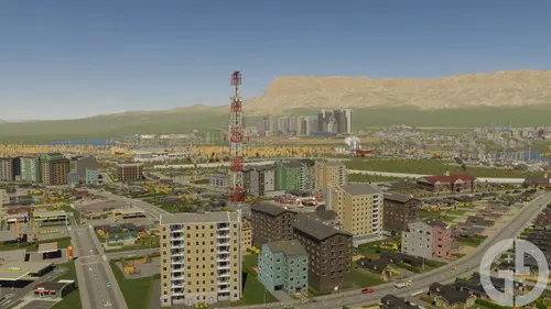 Image of a signal tower in Cities Skylines 2