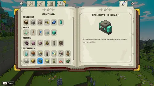 Minecraft Legends Grindstone Golem Unit