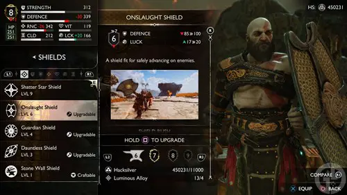 Onslaught Shield in God of War Ragnarok