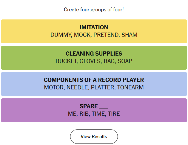 Connections Answers 28th January 2026