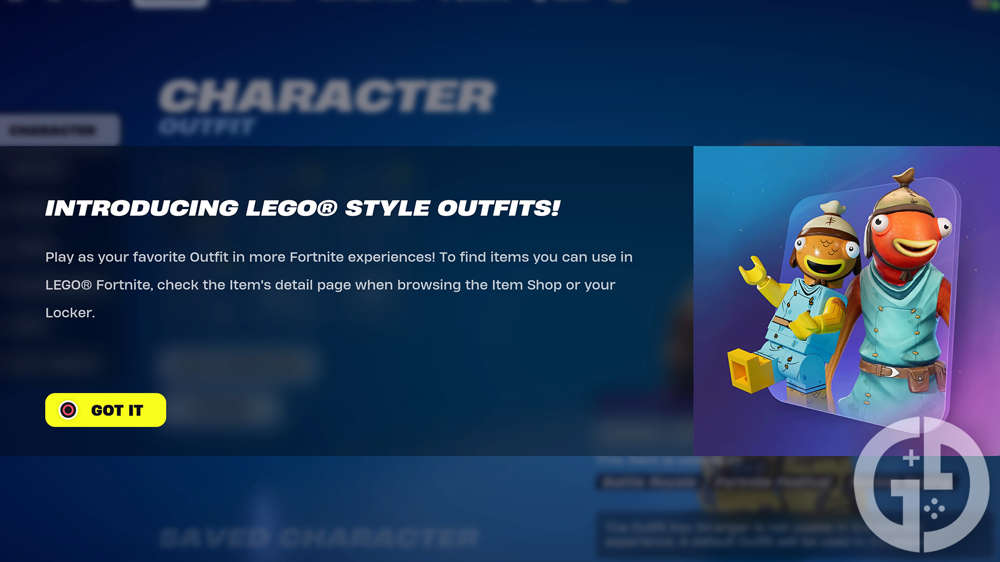 How to check if skins carry over to LEGO Fortnite