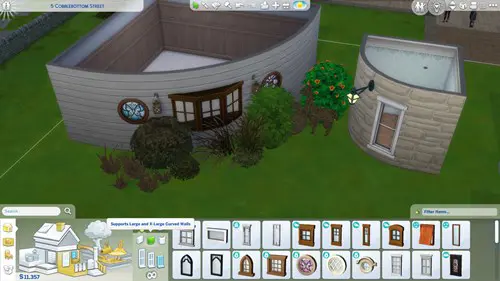 Curved walls added to The Sims