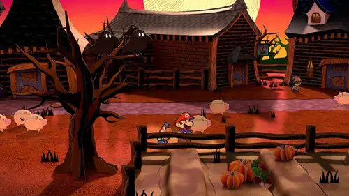 Twilight Town in Paper Mario TTYD.