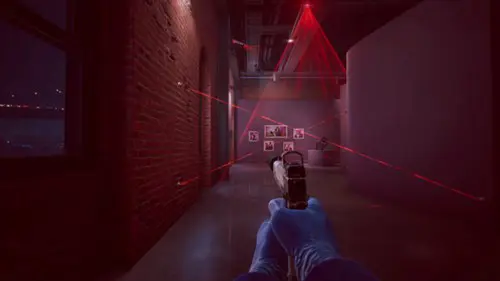 A hallway full of lasers in PAYDAY 3