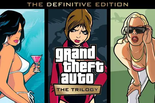 The key art for GTA: The Trilogy - The Definitive Edition.