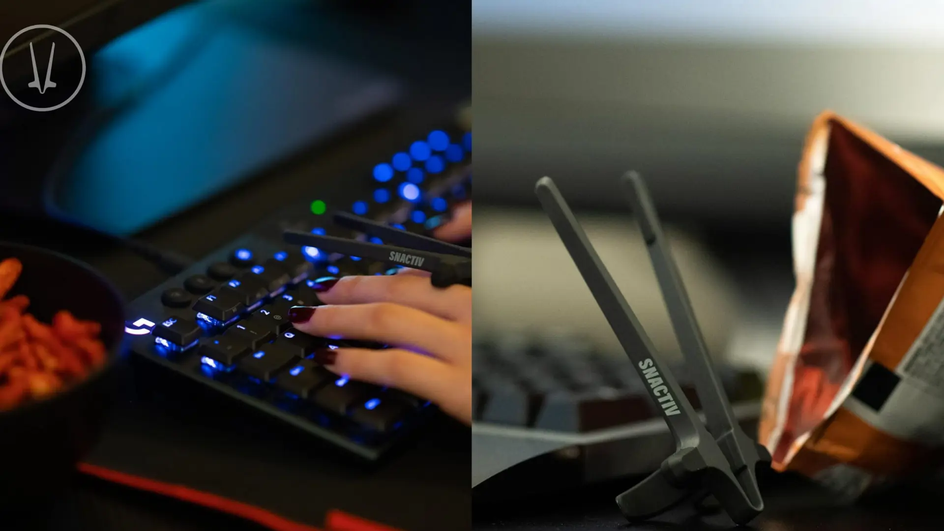 SNACTIV PRO Finger Chopsticks for eating gaming snacks