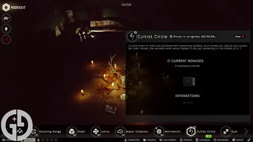 Image of the Cultist Circle sacrifice screen in Escape from Tarkov