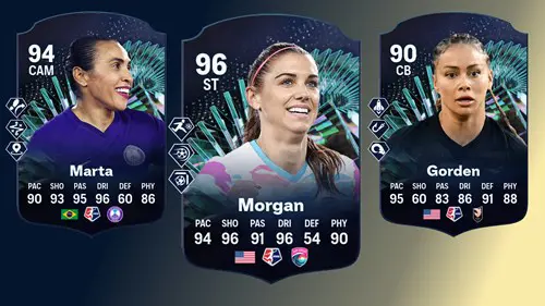 Image of the NWSL TOTS squad in EA FC 24