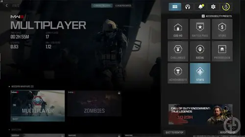 MW3 stats menu location