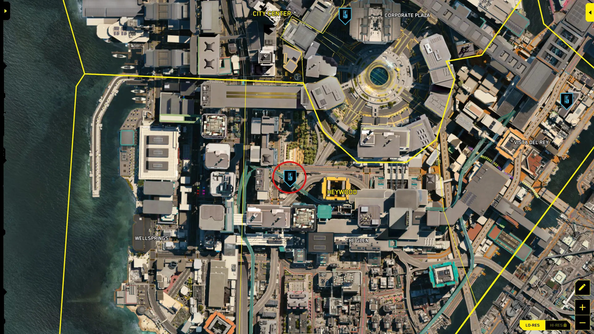 the map location of the Death Tarot Card in Cyberpunk 2077