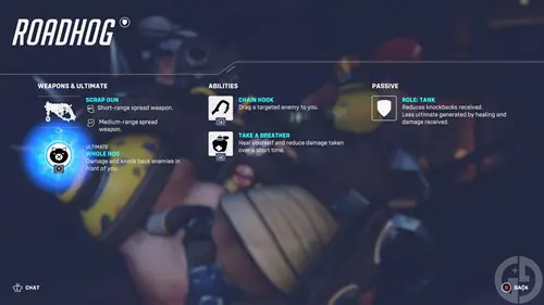 Roadhog's abilities in Overwatch 2