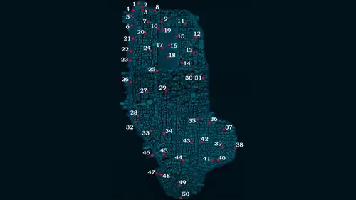 Full map of Manhattan with all of the photo op locations