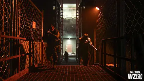 A dark corridor inside the Koschei Complex in DMZ