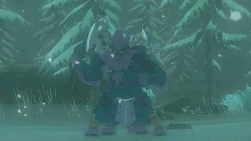 Encountering a blue lynel in zelda tears of the kingdom