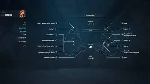 Valorant console controller layout