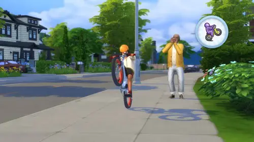 The Sims 4 Growing Together, learn to ride a bike milestone