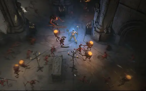 Barbarian going beserk in Diablo 4