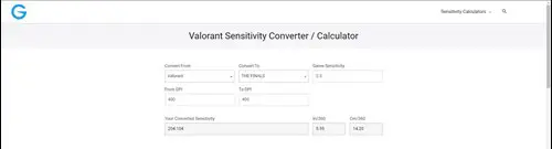 VALORANT to THE FINALS sensitivity converter