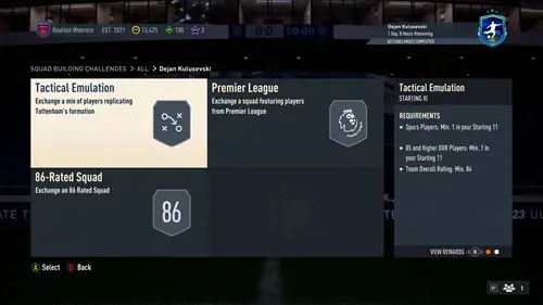 FIFA 23 RTTK Kulusevski SBC Objectives