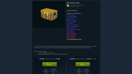 Image of the CS:GO Revolution Case buy page