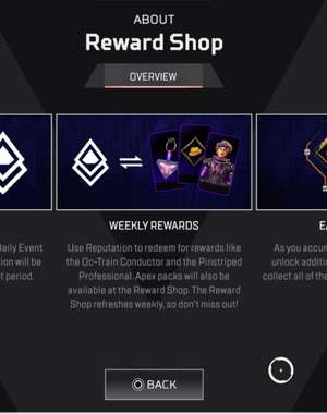 Is there a reward shop in Apex Legends Season 20?